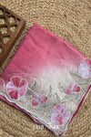 Gul Rang - ivory pink H.O. Silk saree with hand work