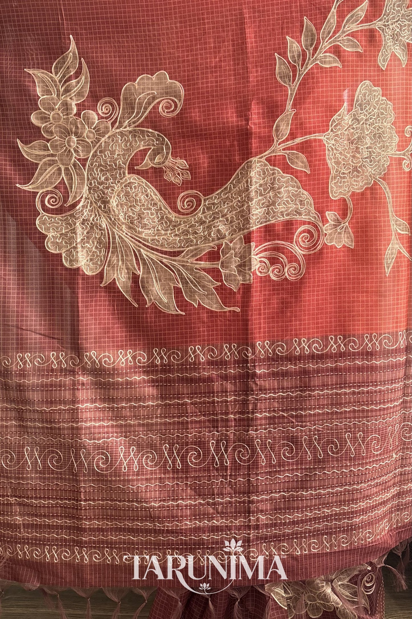 Sunset Bloom - kantha border