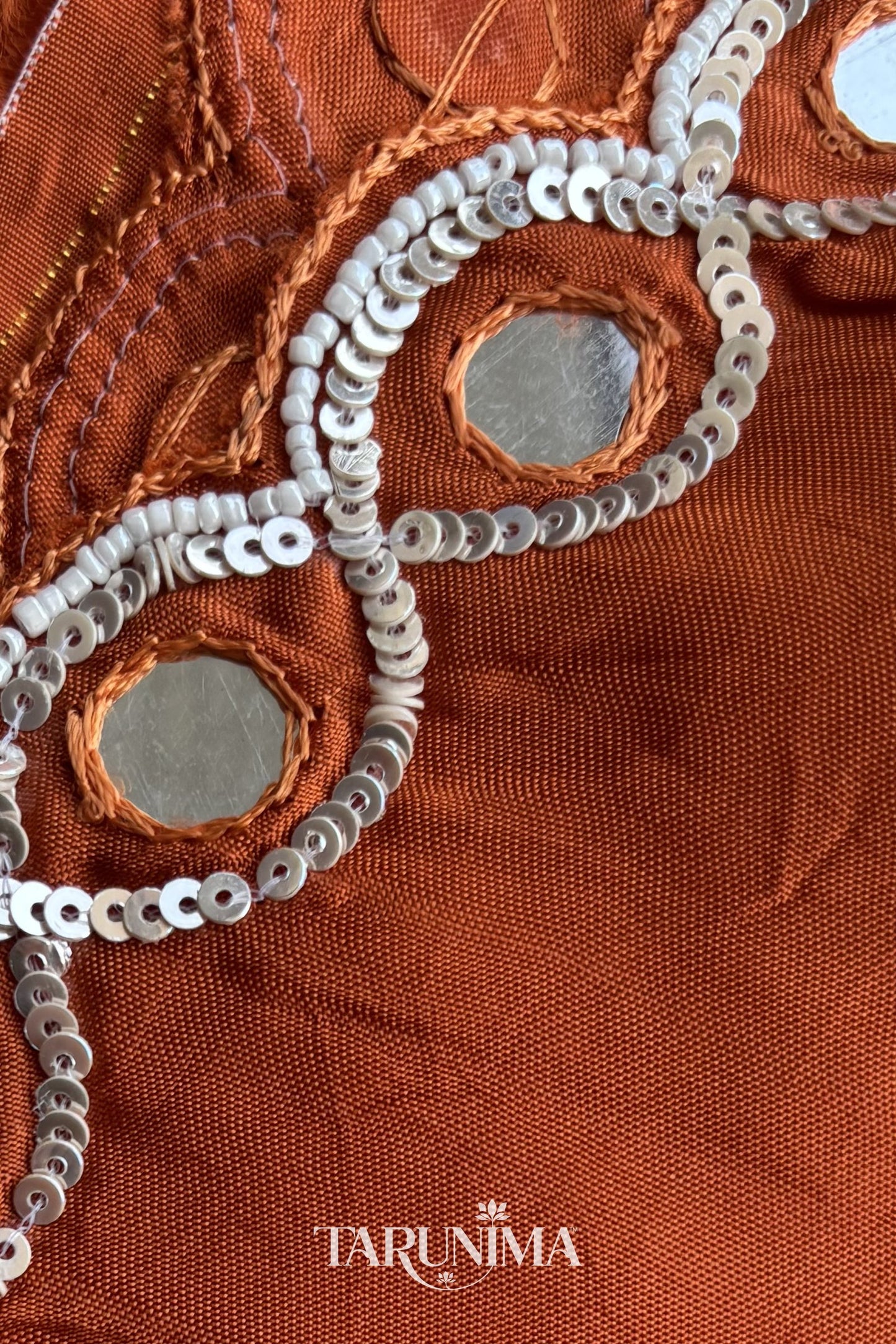 Narang Aaina - hand embroidery detail