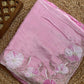 Gul Meher - pink H.O. Silk saree with hand work