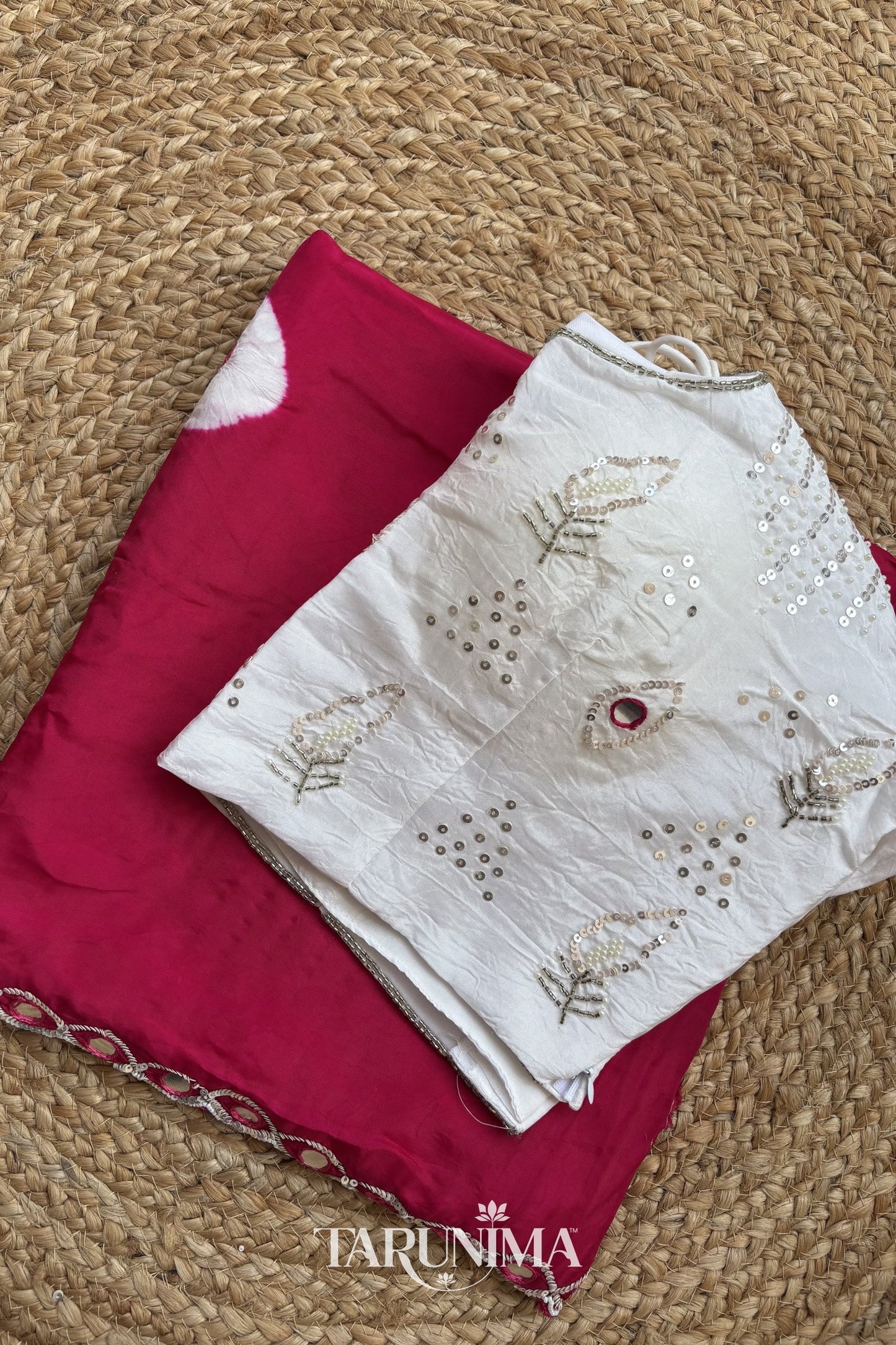 Rose Aaina - hand embroidery detail