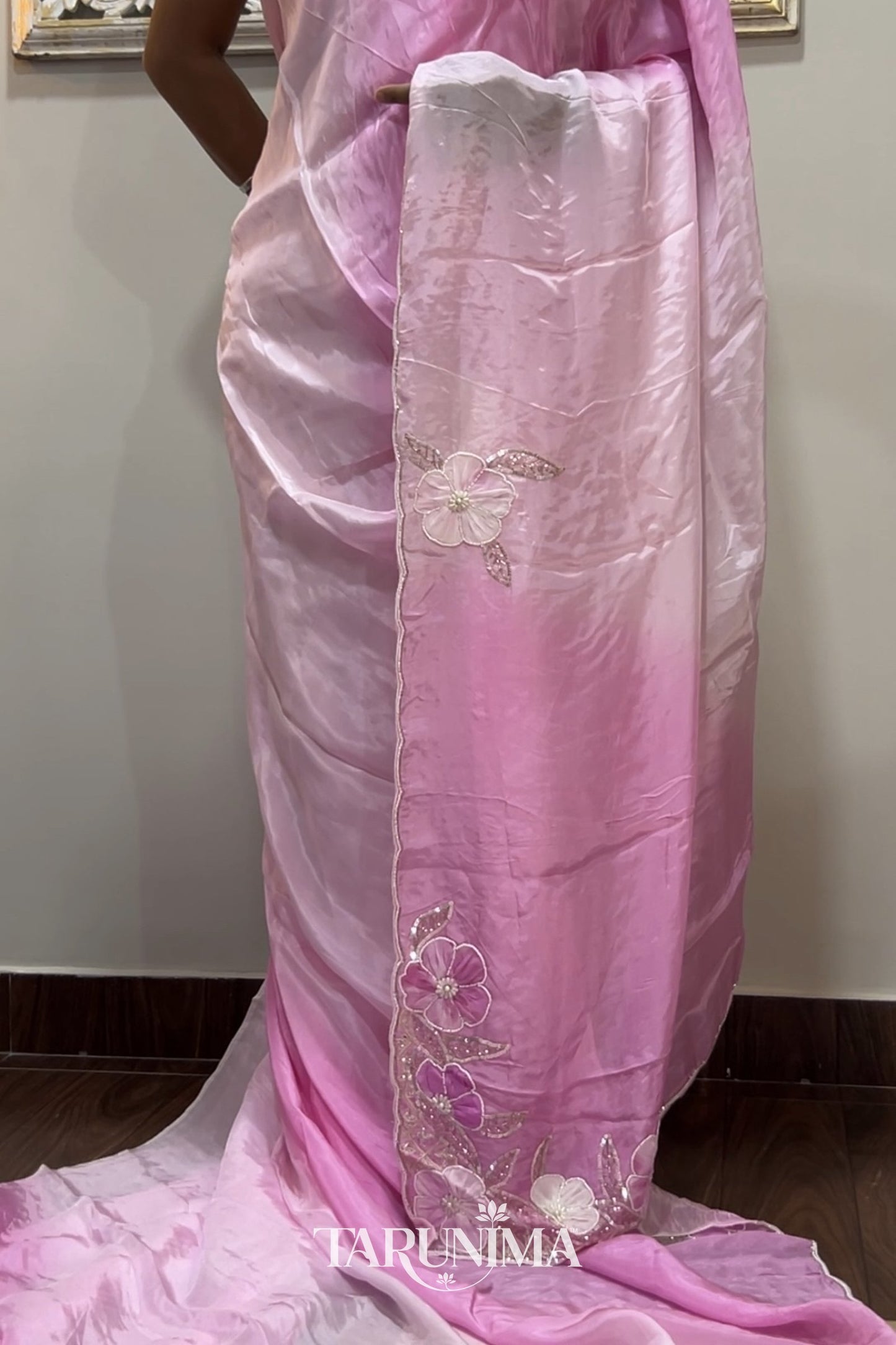 Gul Meher - model wearing saree detail