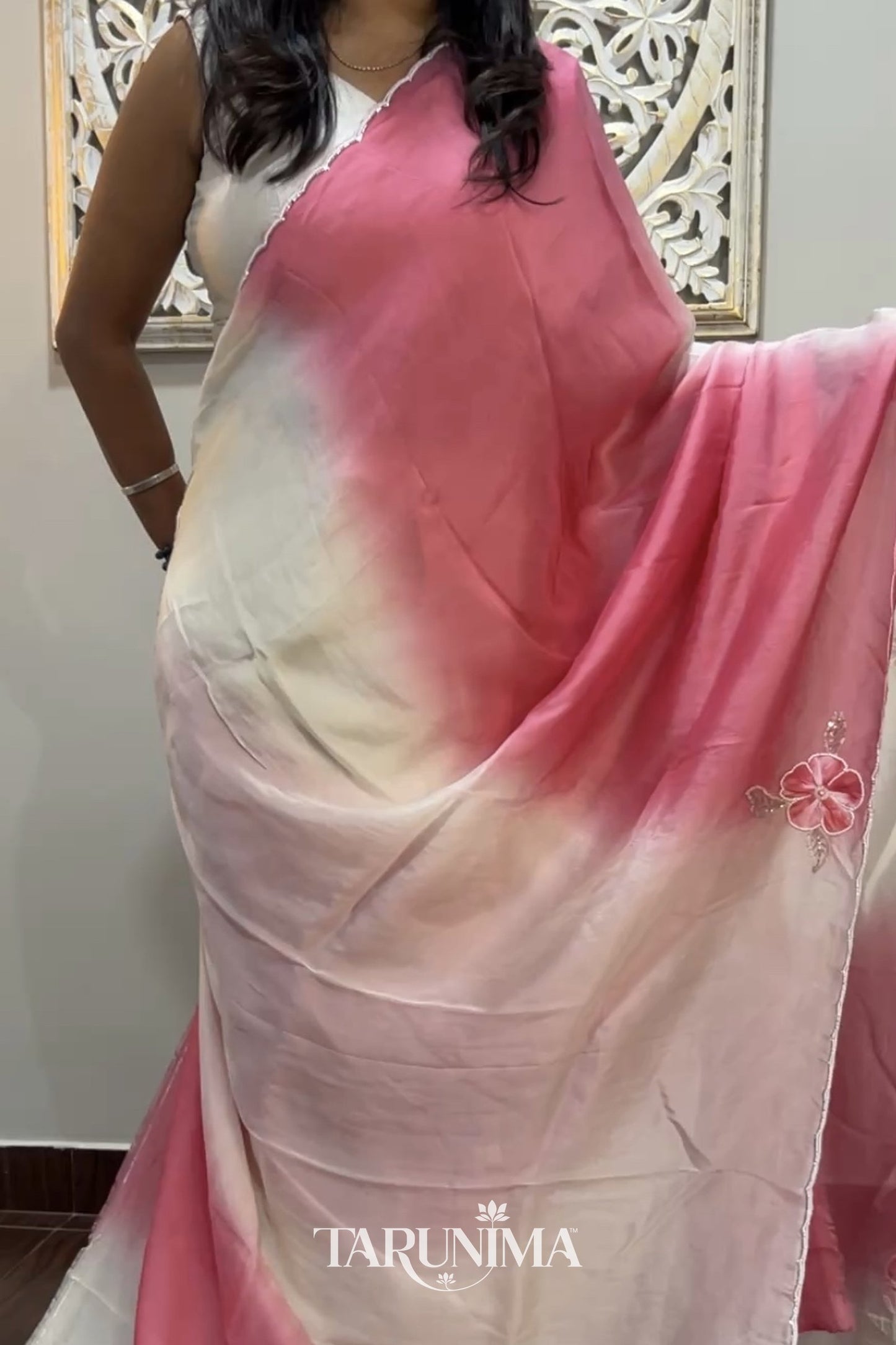 Gul Rang - model wearing saree