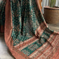 Wild Bloom - rust copper Tussar silk saree