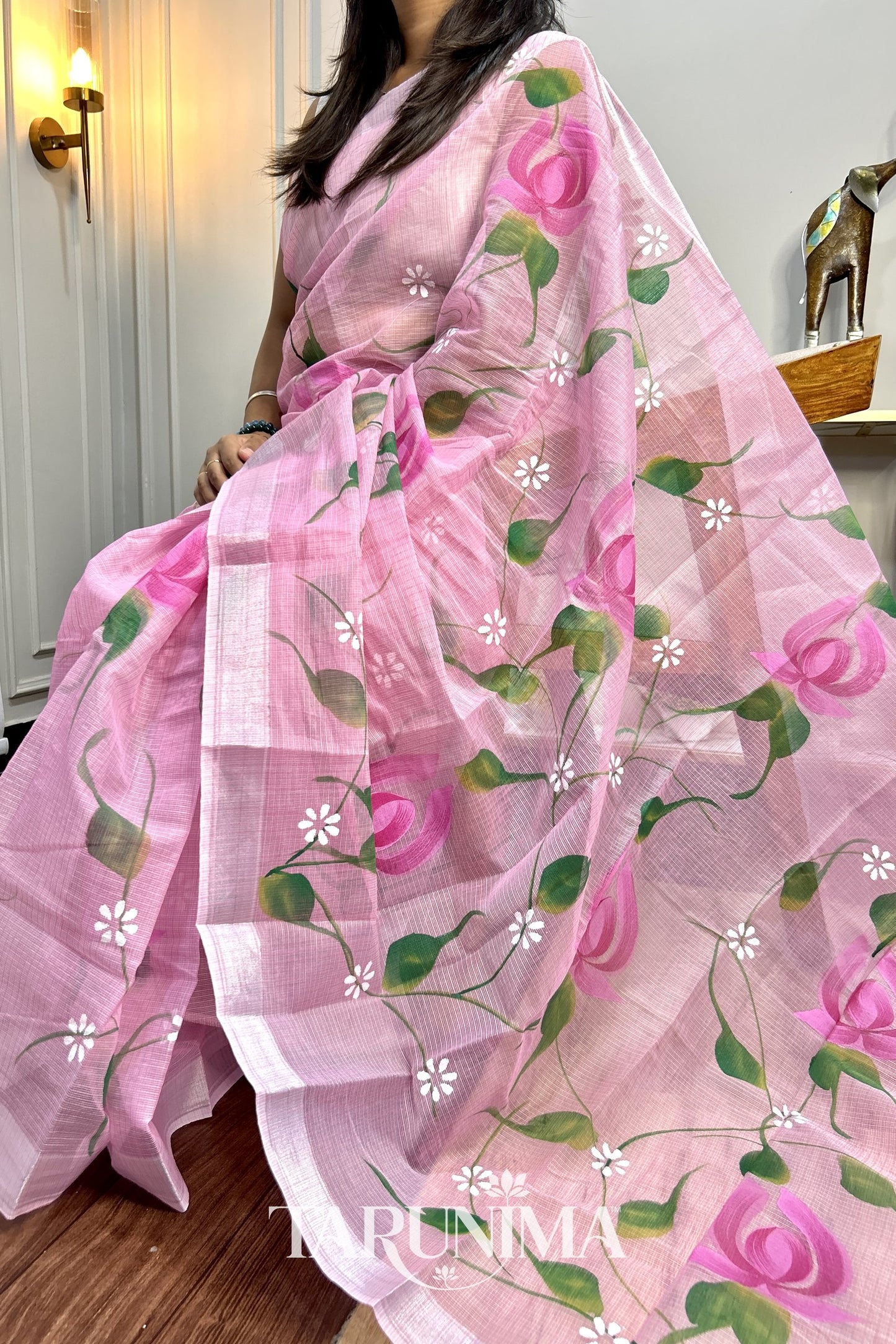 Pink Meadow - hand painted