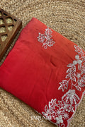 Rang Patta - pink orange H.O. Silk saree with hand work