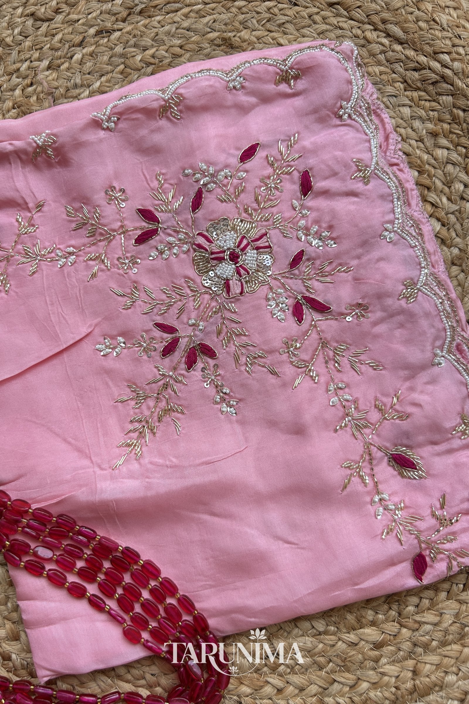 Rang-ae-Naaz - pink H.O. Silk saree with hand work