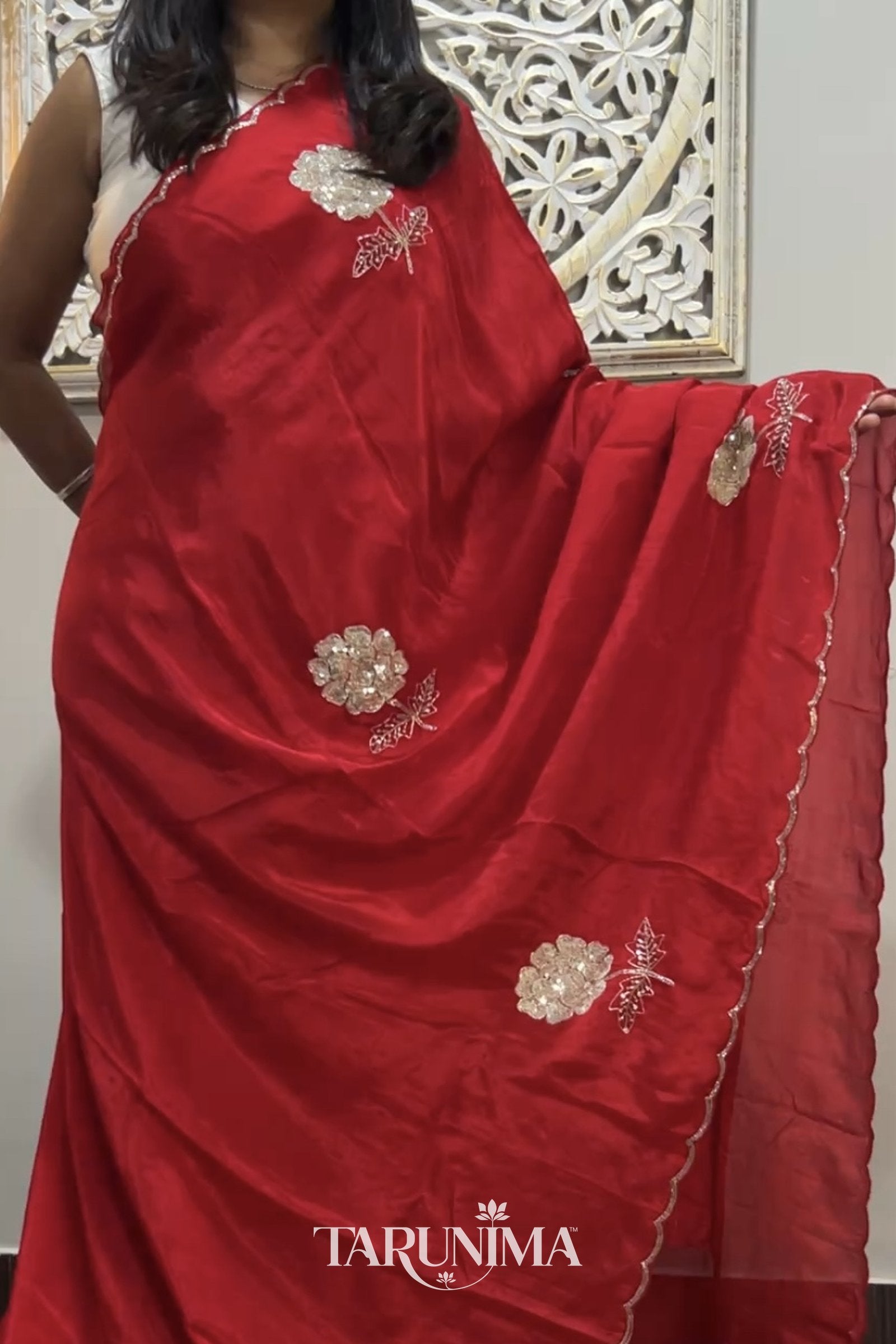 Laal Gulaab - model wearing saree