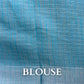 Aqua Meadow - blouse piece