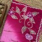 Saanjh Leher - dusky pink H.O. Silk saree with hand work