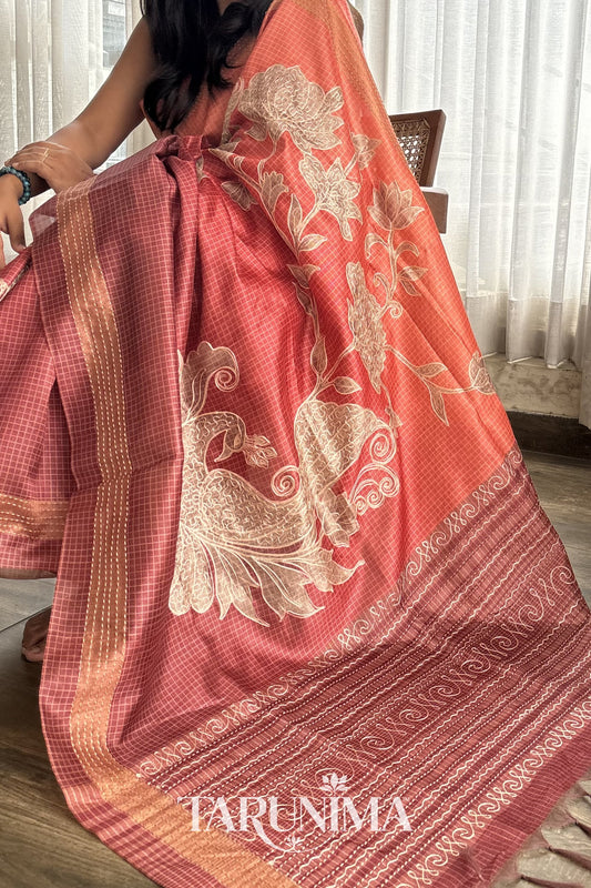 Sunset Bloom - full saree
