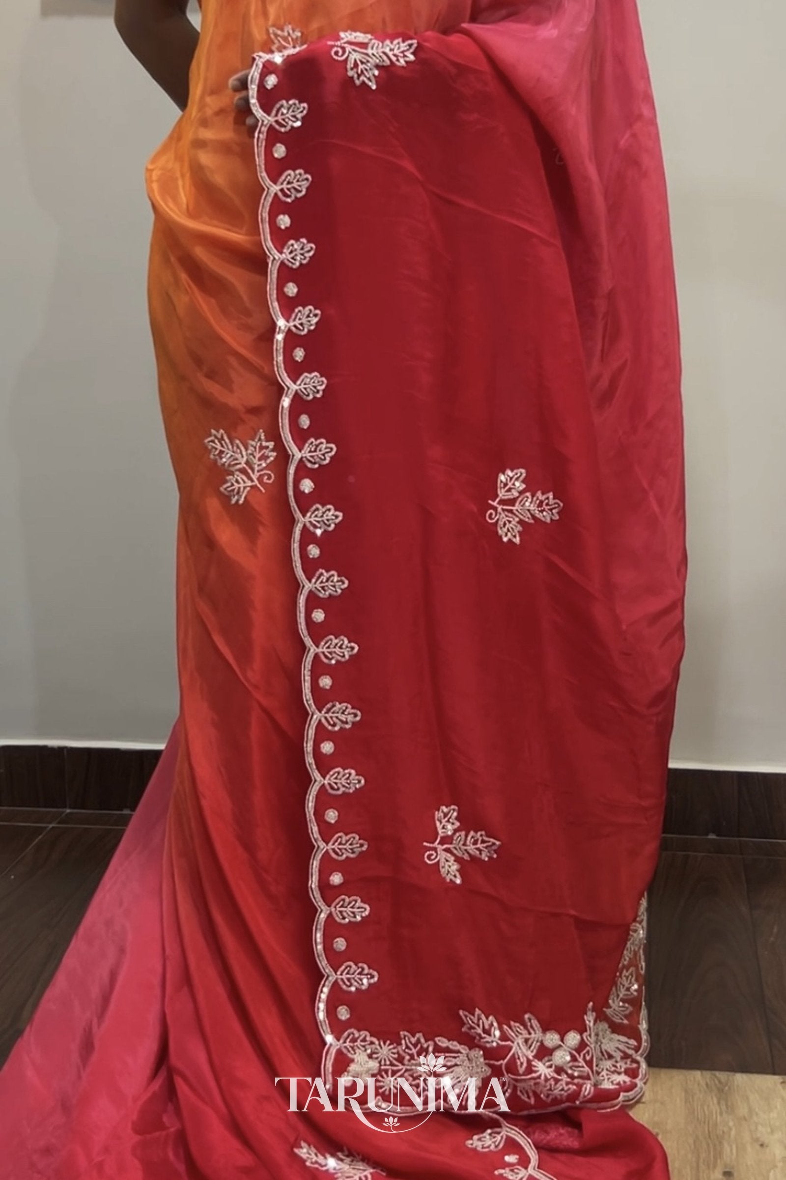Rang Patta - model wearing saree detail