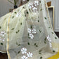 Ivory Blossom - hand painted Kota Doria saree