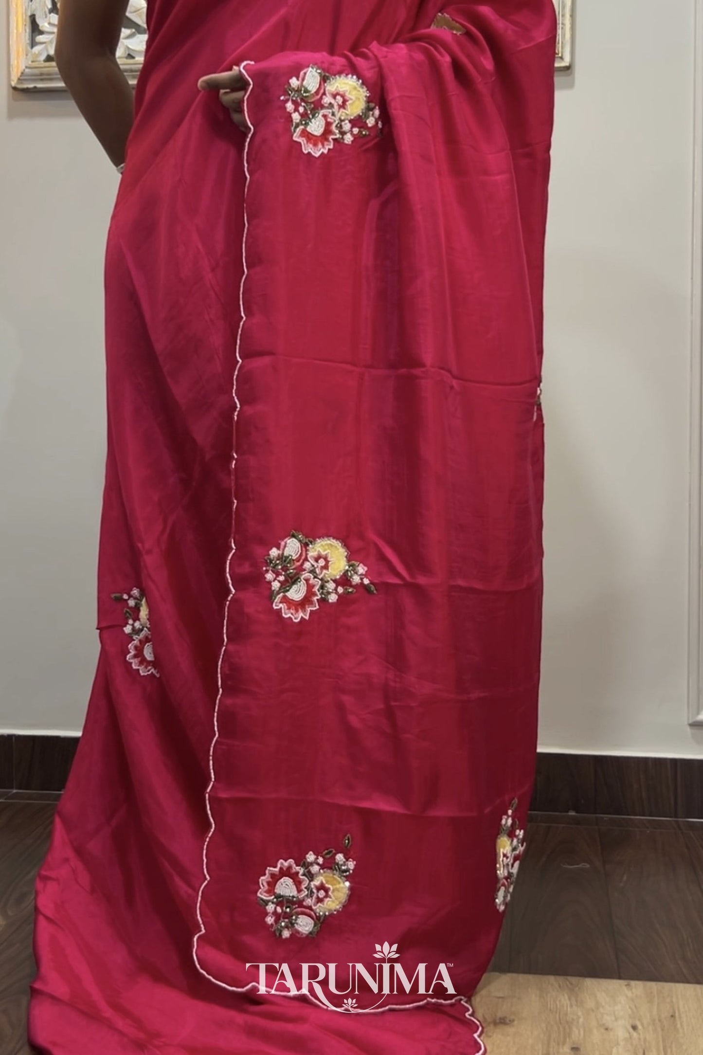 Gul Naar - model wearing saree detail