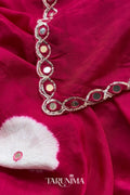 Rose Aaina - powder pink H.O. Silk saree with hand work