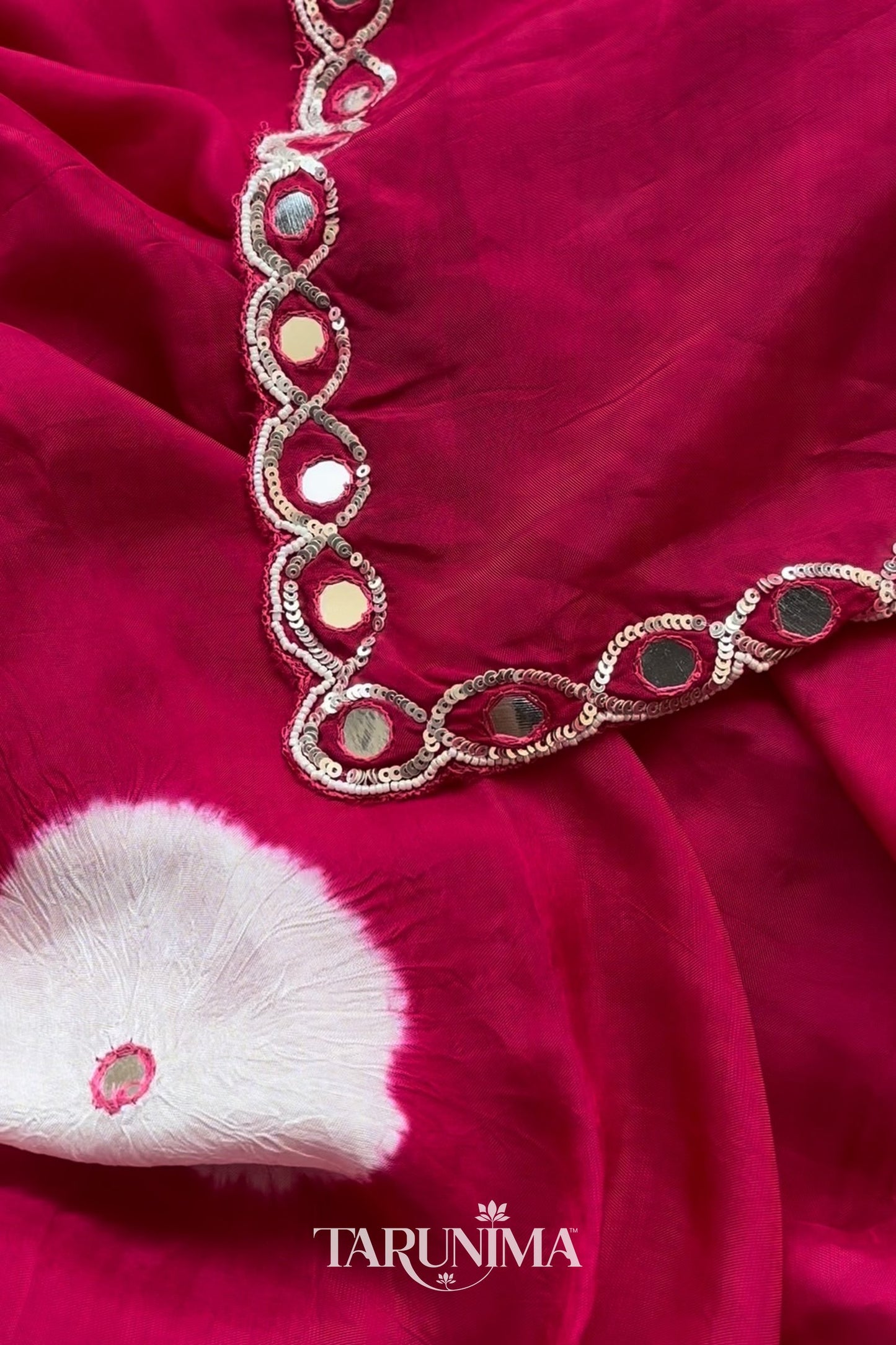 Rose Aaina - powder pink H.O. Silk saree with hand work